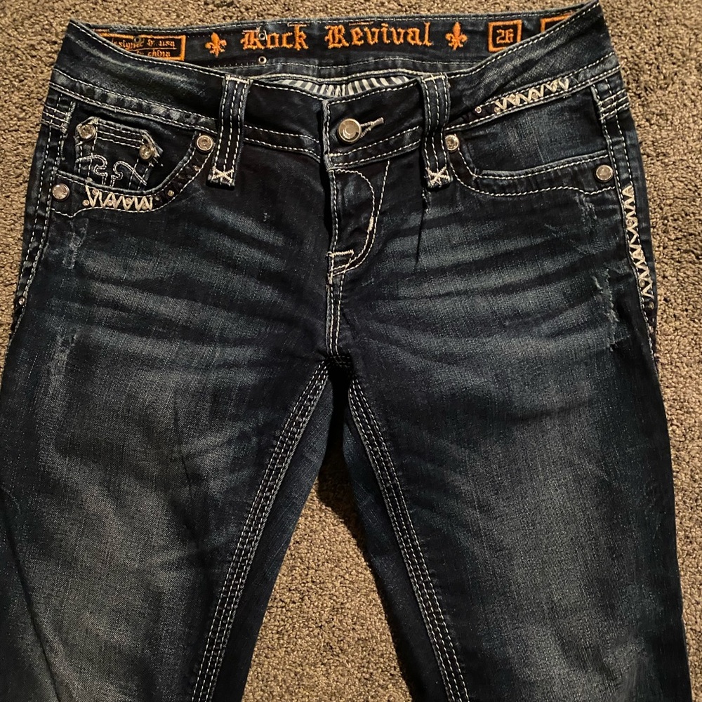 Rock Revival Erin easy skinny jeans sz 26 - Picture 12 of 13